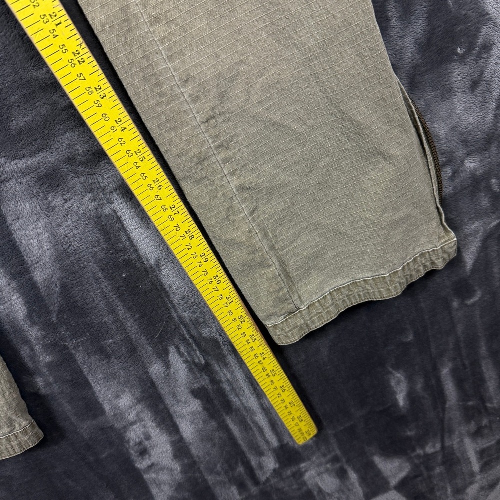 Z. Brand Cargo Pants Womens 29 Olive Green Ripstop Low Rise Y2K Zipper Hem - Picture 2 of 8